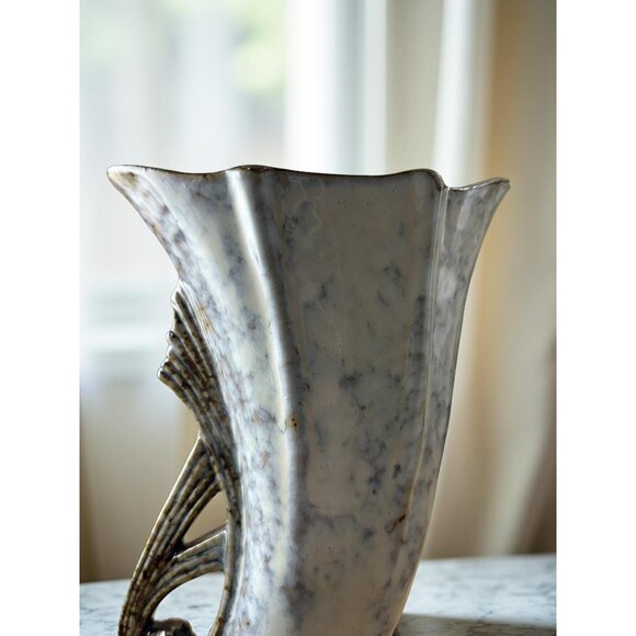 MCM Cornucopia Vase Pinecones Vintage Pottery 8 inches - Picture 3 of 10